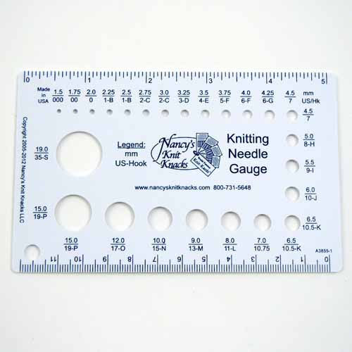 Nancy's Knit Knacks Needle Gauge