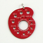 Needle Gauge Pendant, Sock Sizes