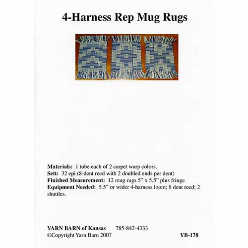 4-harness Rep Mug Rugs