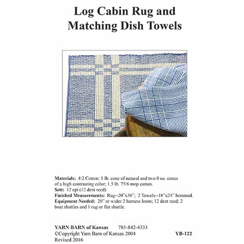 Log Cabin Rug & Matching Towels Pattern Leaflet