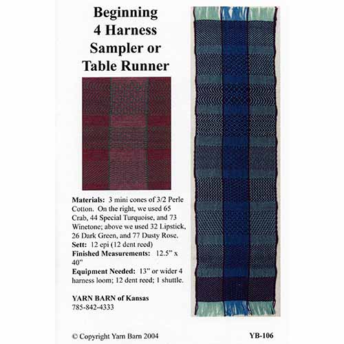 Beginning 4 Harness Sampler Pattern Leaflet