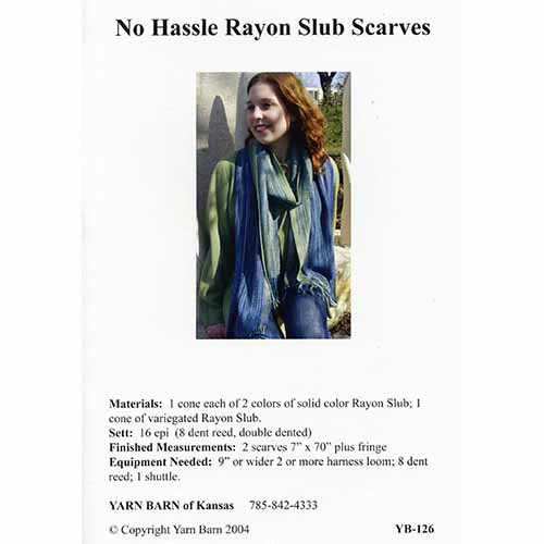 No-Hassle Slub Scarves Pattern Leaflet