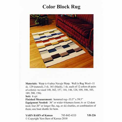Color Block Rug Pattern Leaflet
