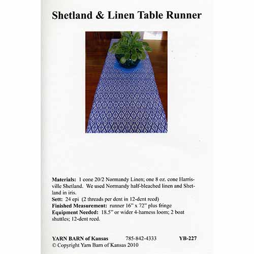 Shetland and Linen Table Runner Pattern Leaflet