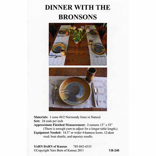 Dinner with the Bronsons Pattern Leaflet
