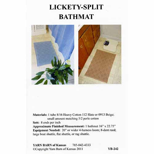 Lickety Split Bathmat Pattern Leaflet