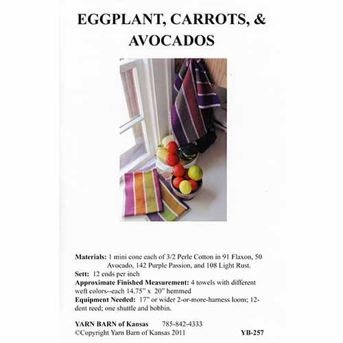 Eggplant, Carrots, and Avocado Pattern Leaflet