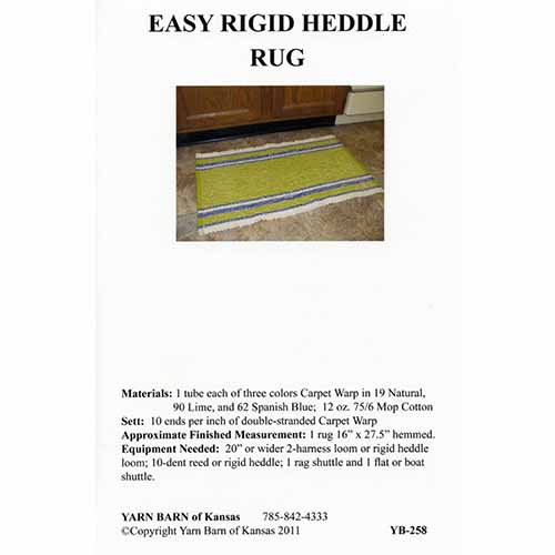 Easy Rigid Heddle Rug Pattern Leaflet