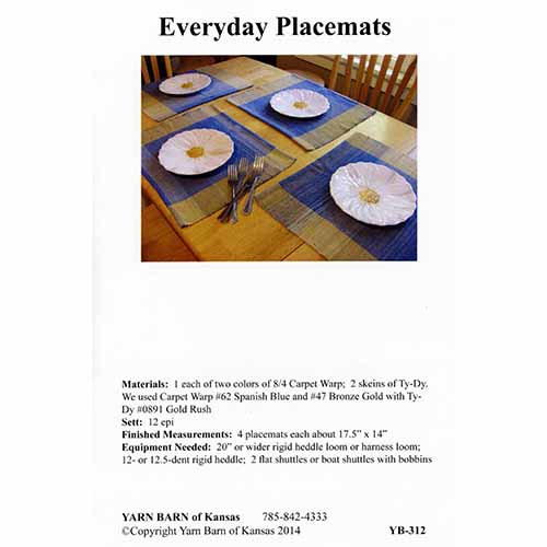 Everyday Placemats Pattern Leaflet