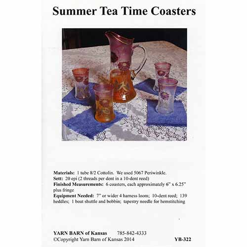 Summer Tea Time Coasters Pattern Leaflet