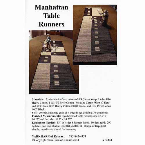 Manhattan Table Runners Pattern Leaflet