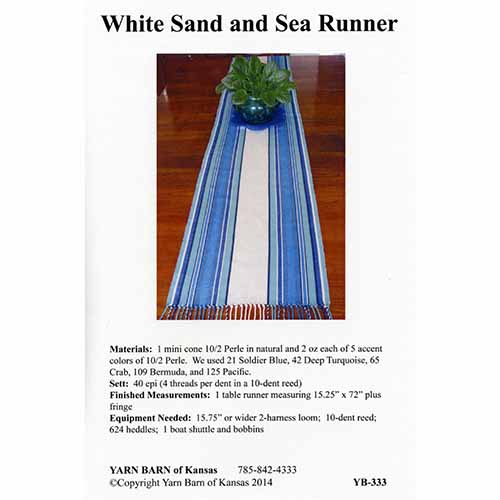 White Sand and Sea Runner Pattern Leaflet