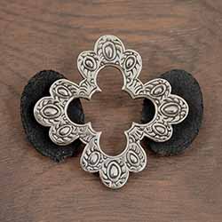 Acanthus Cross Stud Brooch