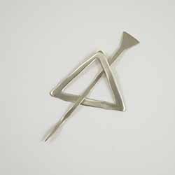 Jul Mid-Century Modern Triangle Shawl Pin