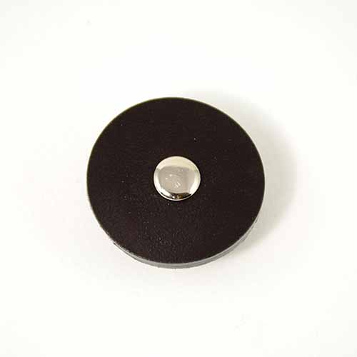 Jul Pedestal ButtonTruffle Leather 1.5 inch