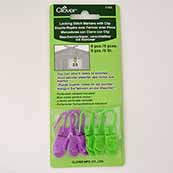 Clover Locking Stitch Markers with Clip