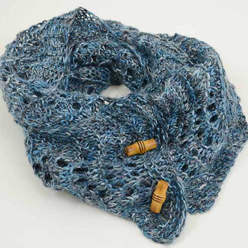 Ripple Lace Scarf in Susurro