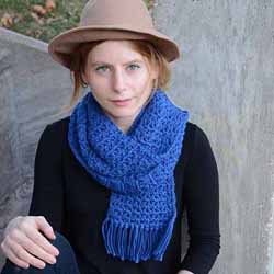Beginner Crochet Scarf in Vintage Chunky