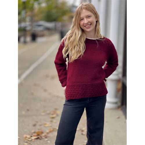 Box Top Smock in Lana Boucle