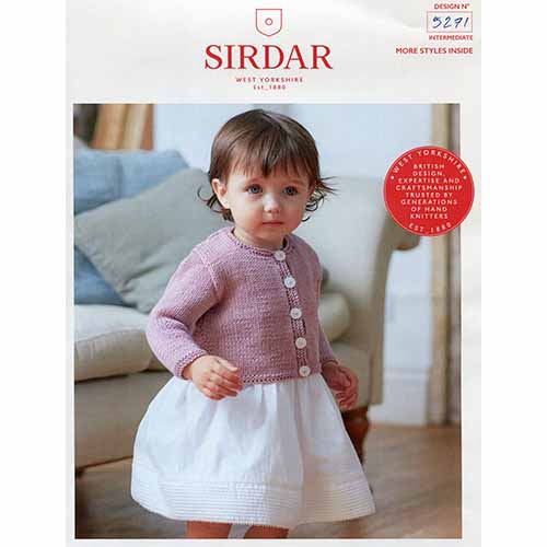 Sirdar Pattern 5271 Cardigan in Snuggly Cotton
