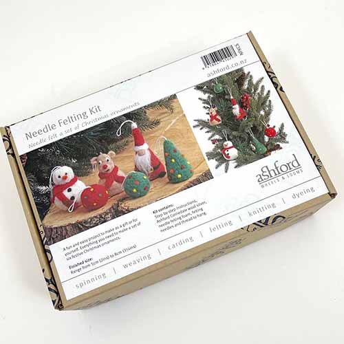 Ashford Needle Felting Kit - Christmas Ornaments