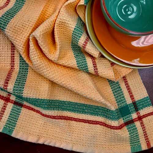 Tag Classic Waffle Weave Dishtowel Moss Green