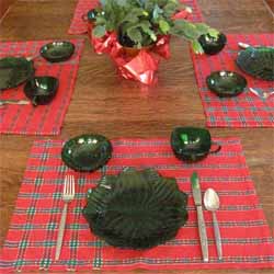 Sparkly Plaid Christmas Mats Kit