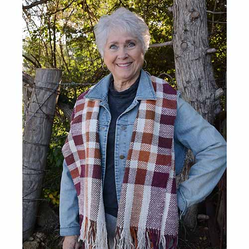 Autumn Checked Shawl Pattern Leaflet