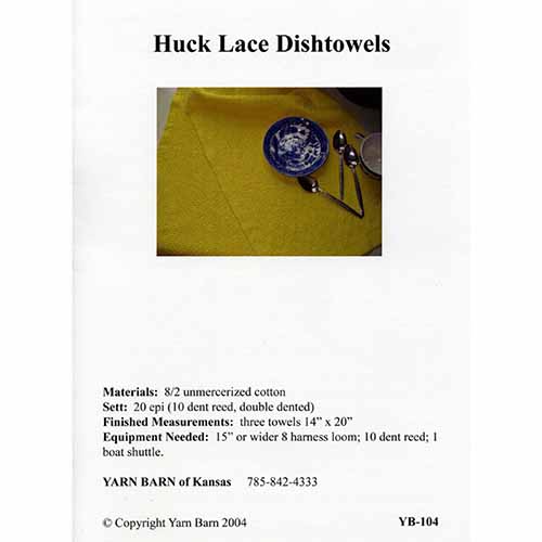 Huck Dishtowels Pattern Leaflet