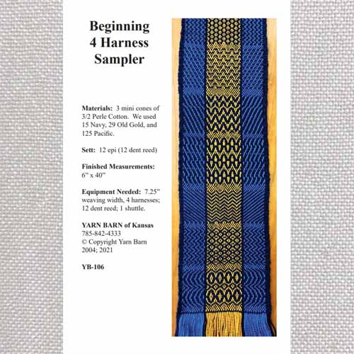 Beginning 4 Harness Sampler Pattern Leaflet