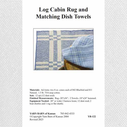 Log Cabin Rug & Matching Towels Pattern Leaflet