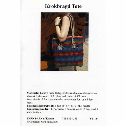 Krokbragd Tote Pattern Leaflet