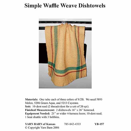 Simple Waffle Weave Dishtowels Pattern Leaflet