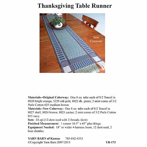Thanksgiving Table Runner Pattern Leaflet