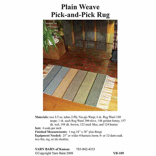 Plain Weave Pick-and-Pick Rug Pattern Leaflet
