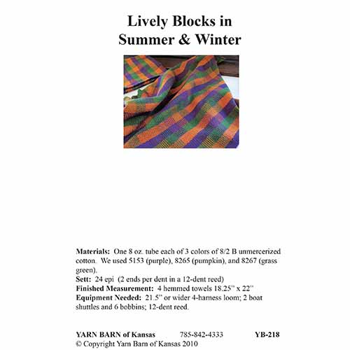 Lively Blocks Summer and Winter Pattern Leaflet