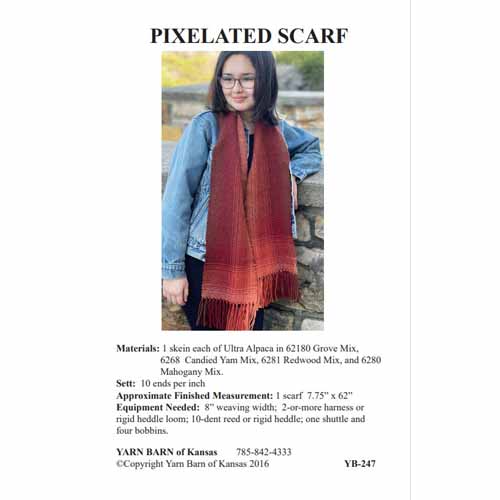 YB Pat 247 Pixelated Scarf Pattern