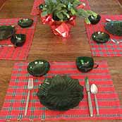 Sparkly Plaid Christmas Mats Pattern Leaflet