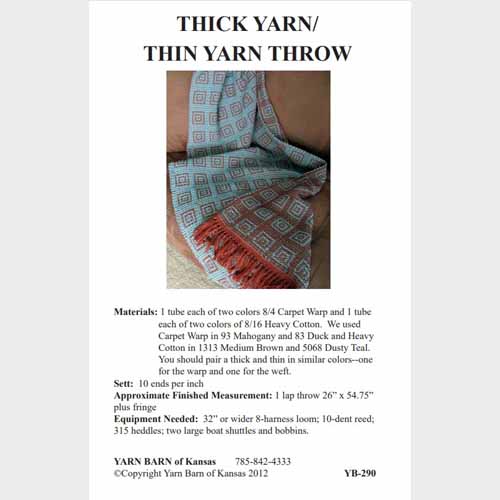 Thick Thread, Thin Thread Throw pattern