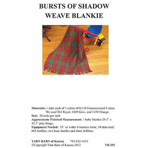 Bursts of Shadow Weave Blankie Pattern