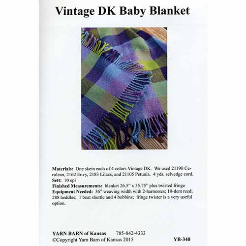 Vintage DK Baby Blanket Pattern Leaflet