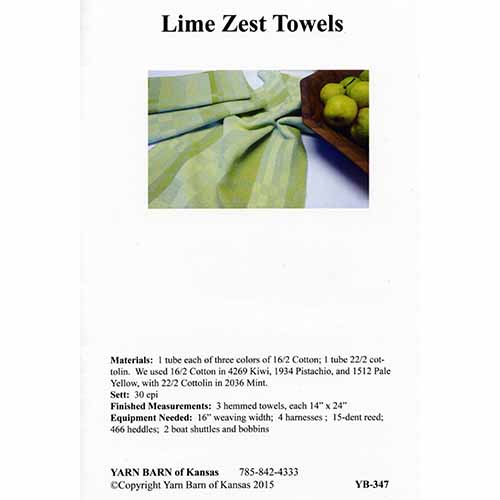 Lime Zest Towels Pattern Leaflet