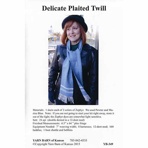Delicate Plaited Twill Scarf Pattern Leaflet
