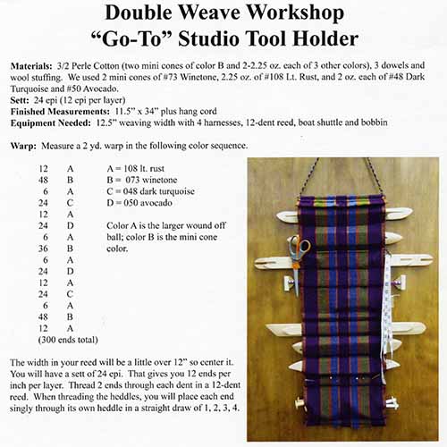 Studio Tool Holder Pattern Leaflet