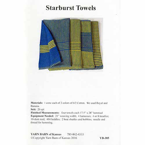 Starburst Towels Leaflet Pattern