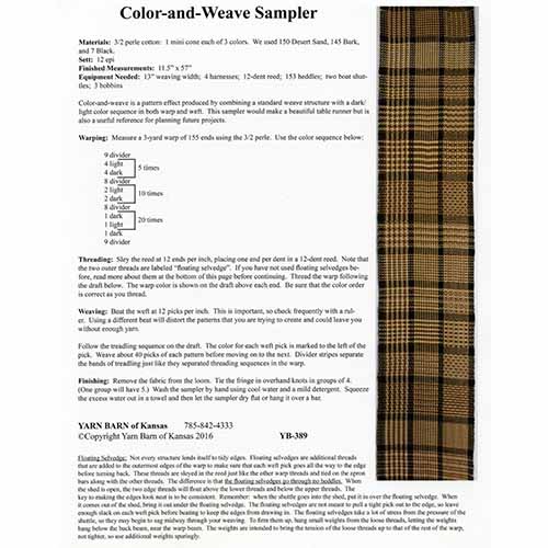 Color-n-Weave 4 Harness Sampler Leaflet Pattern