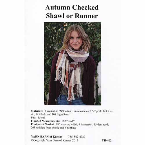 Autumn Checked Shawl Pattern Leaflet