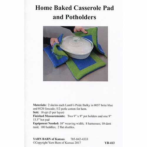 Home Baked Casserole Pad & Potholders Pattern Leaflet
