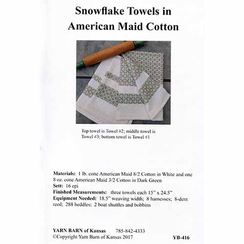Snowflake Towels Pattern Leaflet