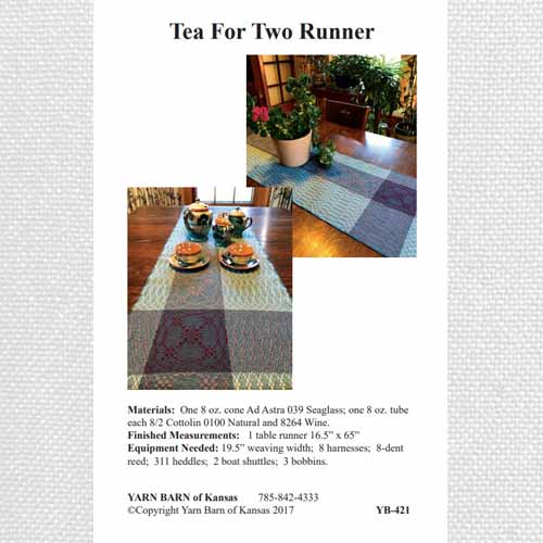 Tea for Two Runner Pattern Leaflet
